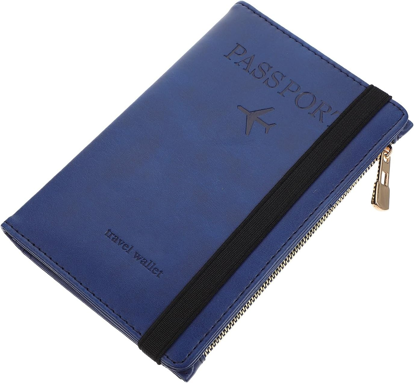 OKUMEYR PU Passport Cover RFID Blocking Protective Card Holder for Business Immunization Id Cards Lightweight Wallet for Travel and Office Use in Blue image number 5