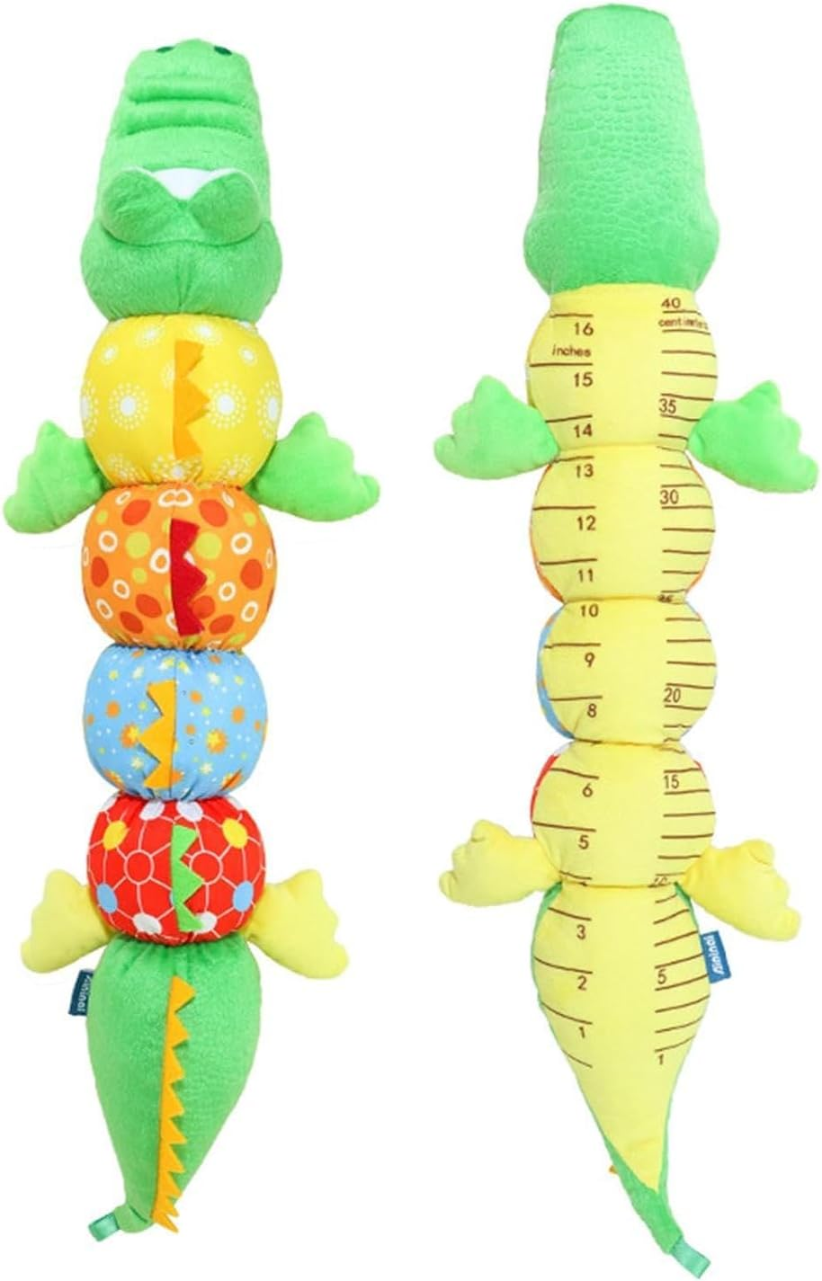 Baby Sensory Toy Stuffed Animal - Soft Crinkle Rattle Plush Caterpillar for Newborns 0-12 Months, Tummy Time & Auditory Development Infant Toy, Safe Bpa-Free Gift for Boys & Girls (Crocodile) image number 6