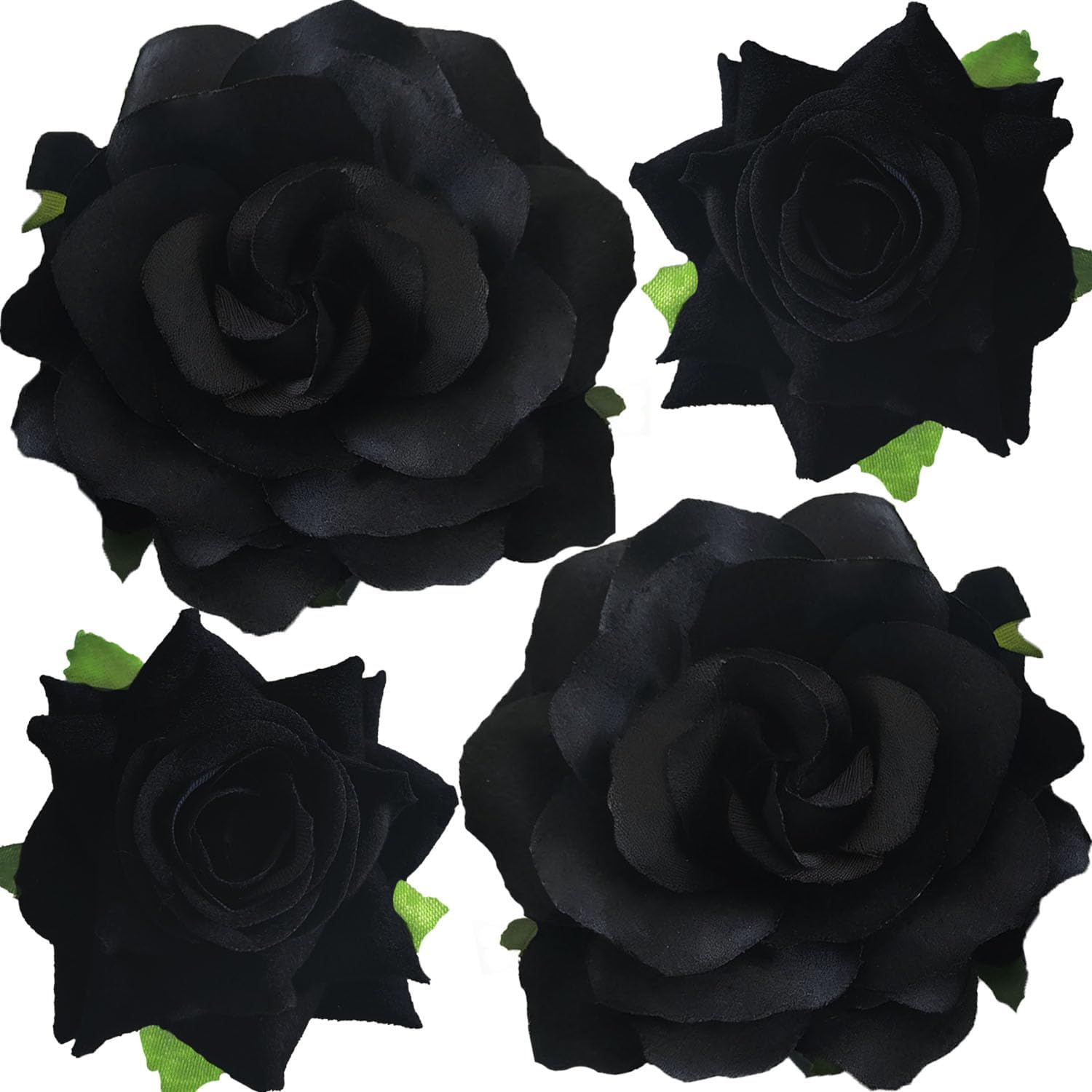 4 Pcs Rose Hair Clip - Flower Hairpin Brooch-Fabric Floral Clips - Hair Flowers Pin (Purple)