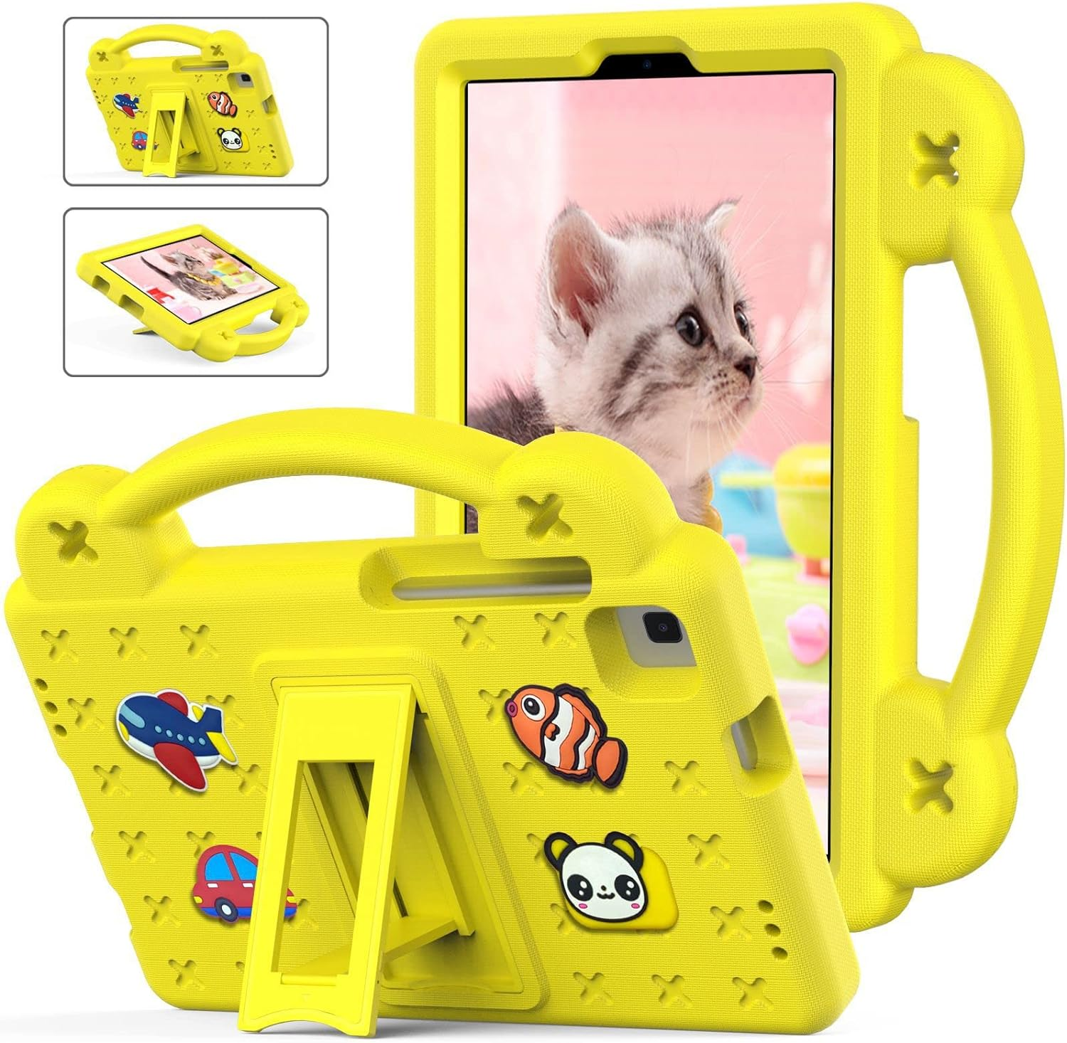 Jarttarn Shockproof Case Compatible with Ipad 10Th Generation,10.9 Inch 2022 Model, DIY Kids Cover with Pencil Holder/Stand for Ipad 10Th Gen 10.9-Inch (Yellow)