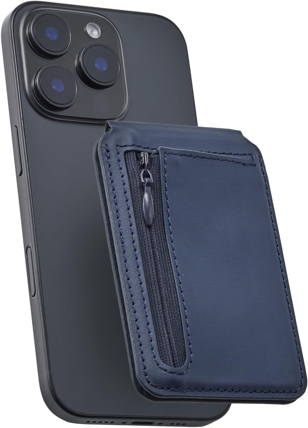 Elecom AMS-MAGCWSNV Smartphone Card Wallet Stand, MAGKEEP 2 Card Storage, Magnetic Resistant Sheet, Coin Storage, Pocket Included, Can Be Placed Vertically and Horizontally, Stand Function image number 4