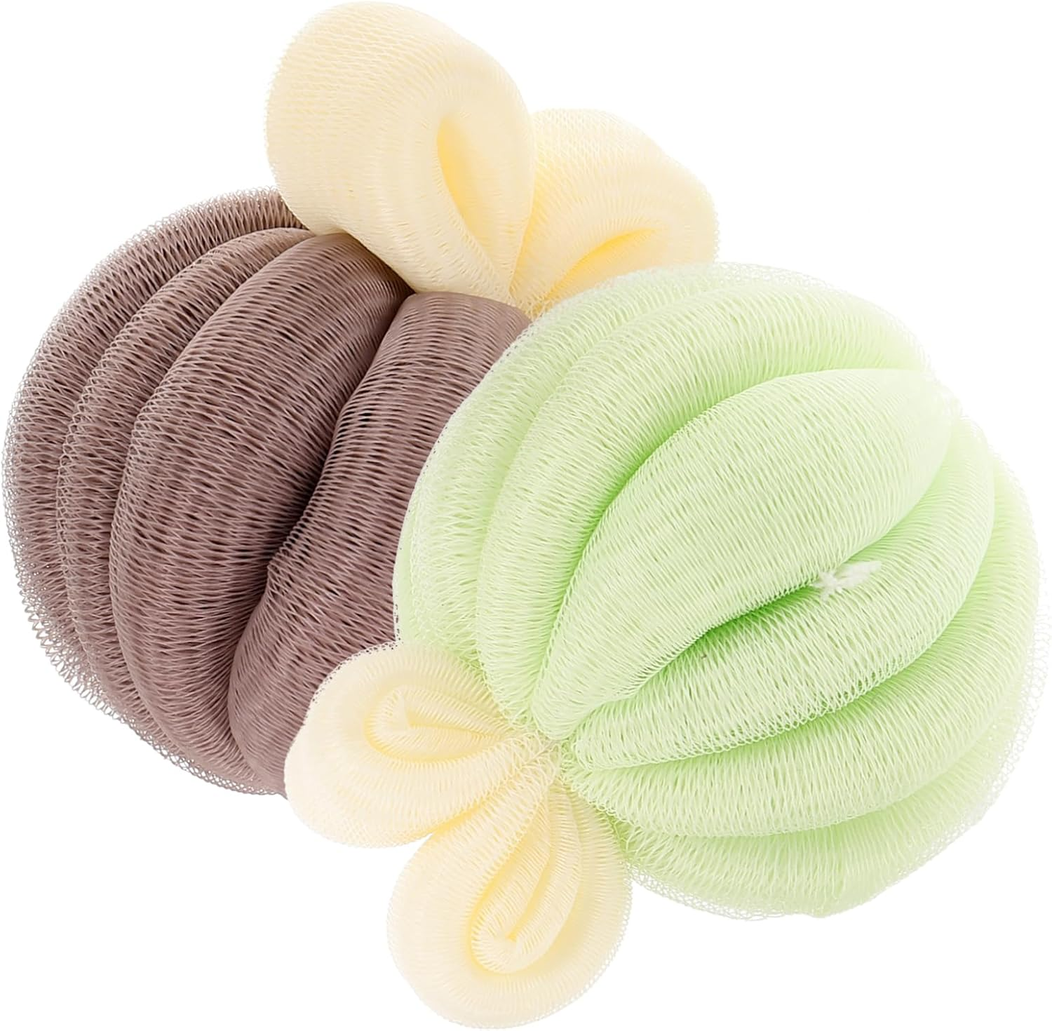 SOESFOUFU 2Pcs Exfoliating Bath Ball Shower Loofah Natural Sea Sponge Body Wash Ball