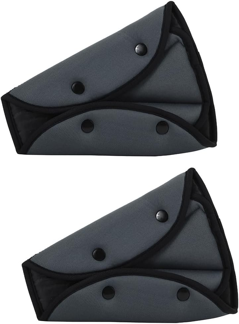 AIMALL 2 PCS Kids Seat Belt Clip Car Safety Shoulder Harness Strap Adjuster Red - Mesh Fixator for Child Protection, Lightweight, Soft Ppcotton, Universal Fit