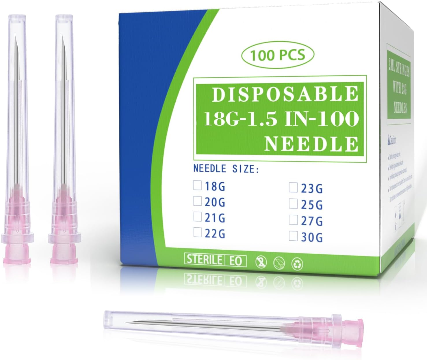 100 PCS 18G 1.5IN(38MM) Dispensing Syringe Needle,Stainless Steel Accessories,Scientific Measuring and Industrial Use,Individually Packed image number 6