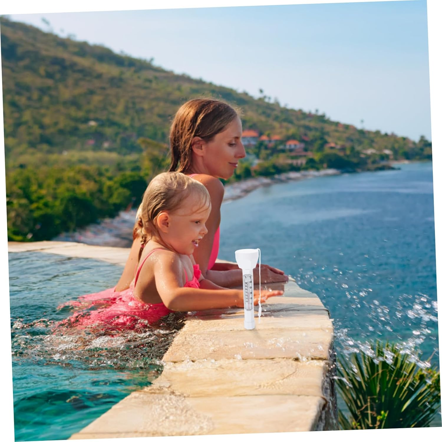 Ibasenice Floating Pool Water Thermometer with Celsius and Fahrenheit Display Accurate Temperature Measuring Gauge for Swimming Pools Spas Hot Tubs Baths and Ponds Convenient Floating Design image number 4