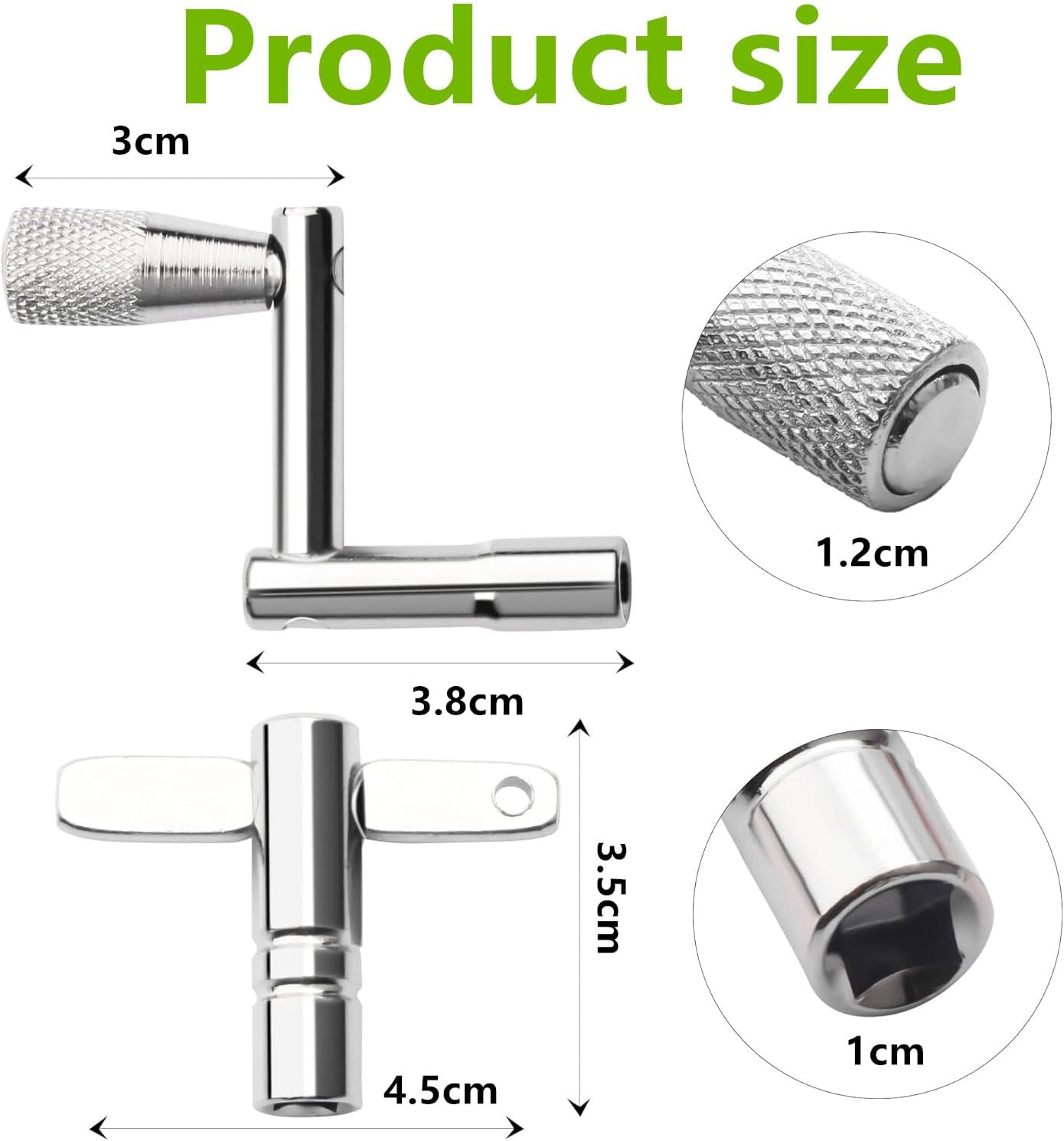 YKHNIS Drum Keys, 4-Pack Drum Tuning Key with Continuous Standard Motion Speed Key,Metal Drum Keys Tuner, Drum Set Hardware Key Tool