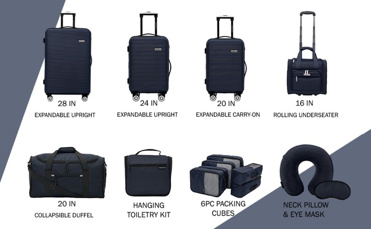 Travelers Club 14-Piece Riddock Luggage and Travel Accessories Set - Black image number 4
