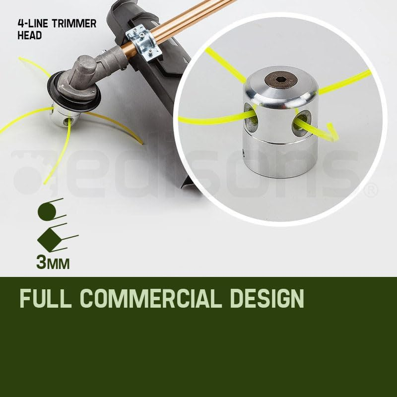 Baumr-Ag 65Cc 9In1 Long Reach Garden Multi-Tool, Pole Saw, Hedge & Line Trimmer, Brush Cutter, 12" Tree Trimming Pruning Chainsaw Bar, 2 Extension Shafts image number 6