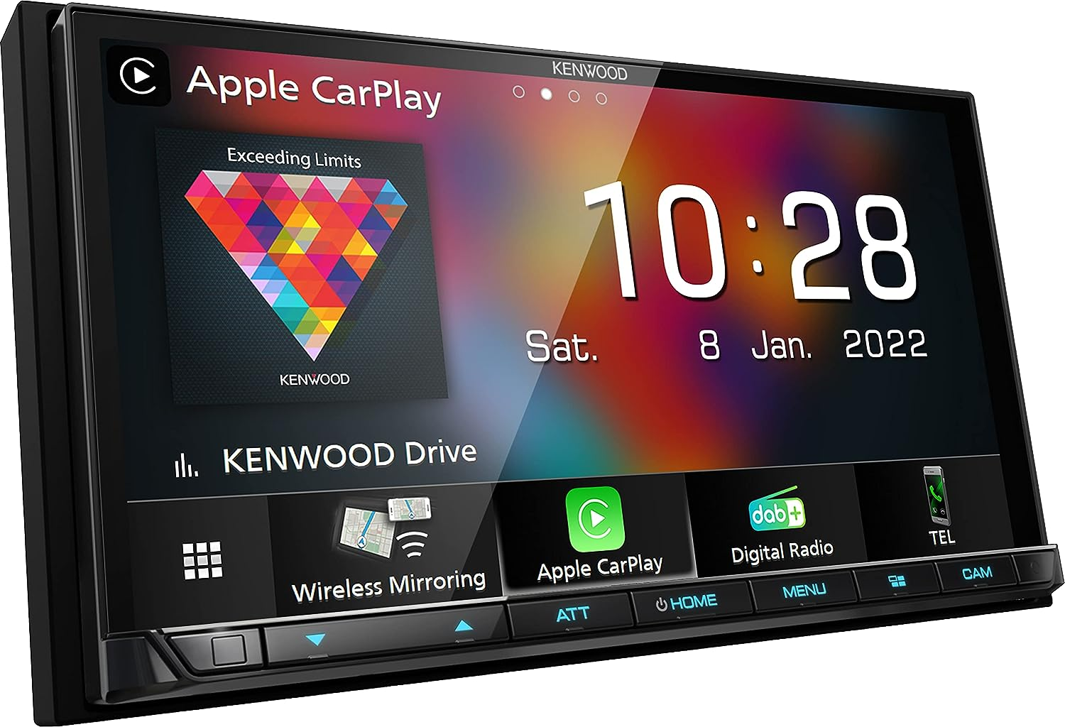 KENWOOD DMX8021DABS - 17.7 Cm (7 Inch) Digital Media AV Receiver with Wireless Carplay & Android Car (4 X 50 W, DAB+/FM, BT, 3X Pre-Out 4V, USB-C, Ipod/Iphone Control) image number 3