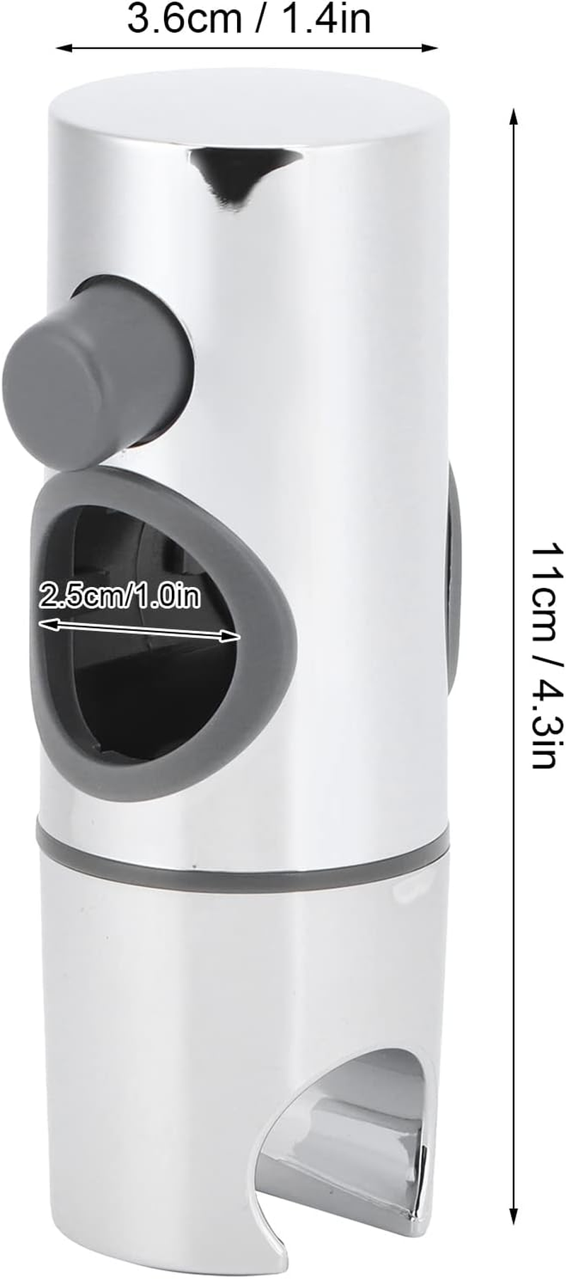 Adjustable Shower Head Holder, Sturdy ABS Bracket, Easy Installation, Aim Shower Head,Cp Electroplating, 25Mm Slide Bar Bathroom Supply image number 3