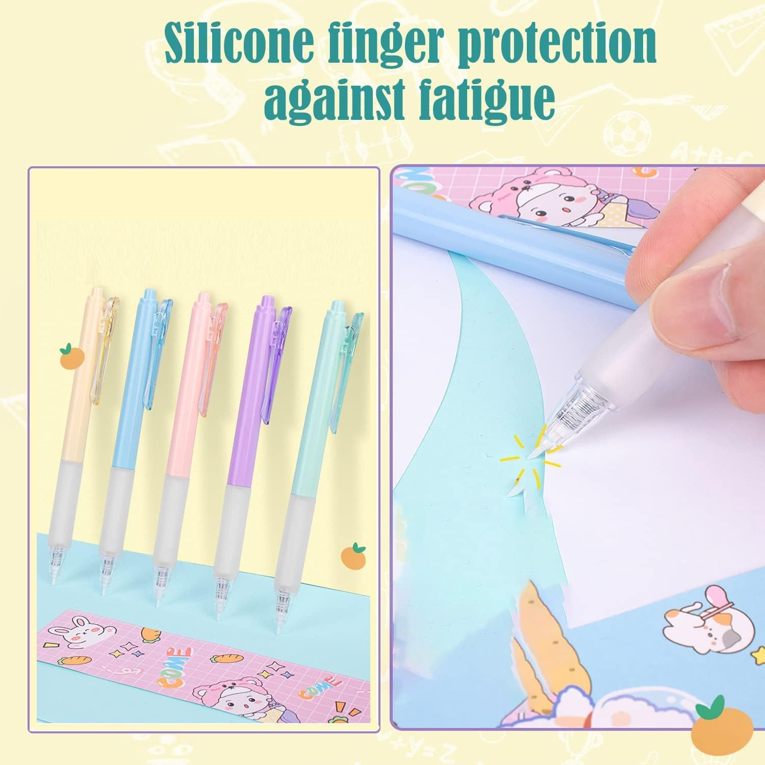 KEWAYO 5Pcs Craft Knife Pen Utility Knife Pen Retractable with 20 Pcs Replacement Blades Precision Paper Cutting Carving Tools for DIY Drawing Scrapbooking