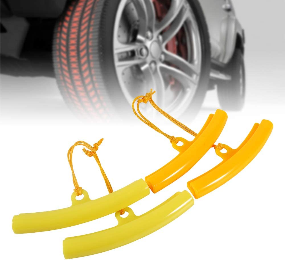 5 Pcs Car Tire Rim Protectors, Changer Guard Rim Protector Tyre Wheel Changing Edge Savers Tool Wheel Changing Rim Savers Motorcycle Tire Changer Guard Rim Protector (Yellow)