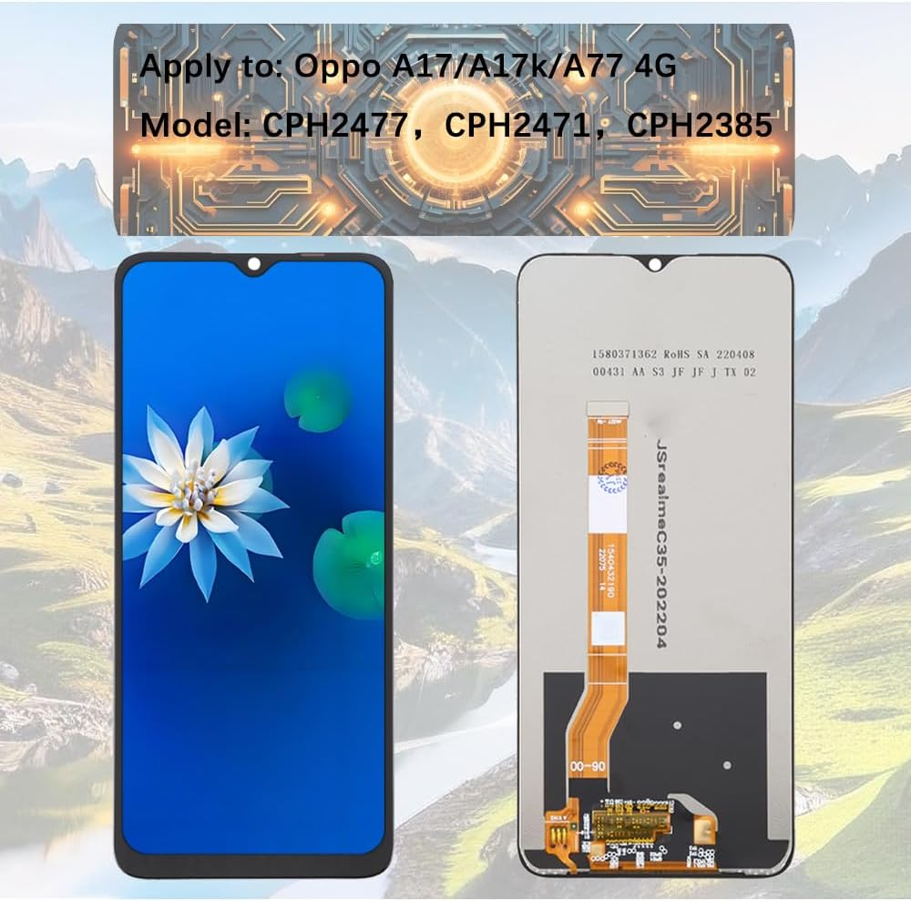H&LYCYJ Display Screen for Oppo A17/A17K/A77 4G CPH2477 CPH2471 CPH2385 LCD Screen Replacement Assembly with Kit image number 2