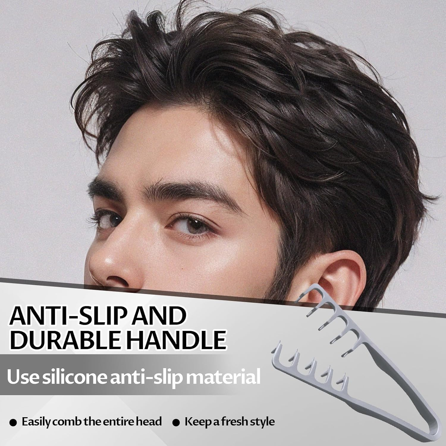 Styling Comb with Texture (Styling Comb with Texture Grey) image number 2