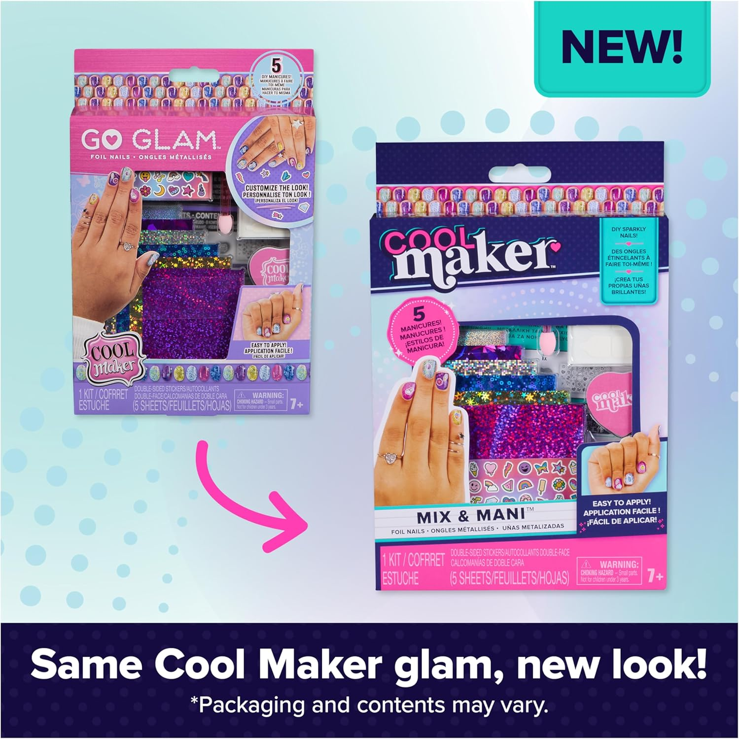 Cool Maker, GO Glam Foil Nails Kit with 6 Sheets of Shimmer Foil & Nail Stickers for 5 DIY Manicures, Arts and Crafts Kids&rsquo; Toys for Girls Aged 7+ image number 4