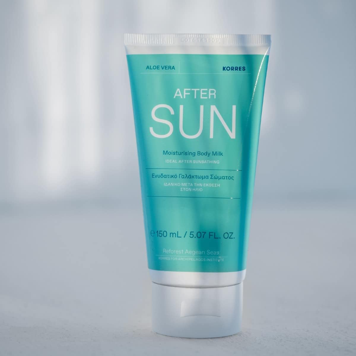 KORRES Aloe Vera Moisturising Body Milk, after Sun Care for All Skin Types, Vegan, 150 Ml image number 1