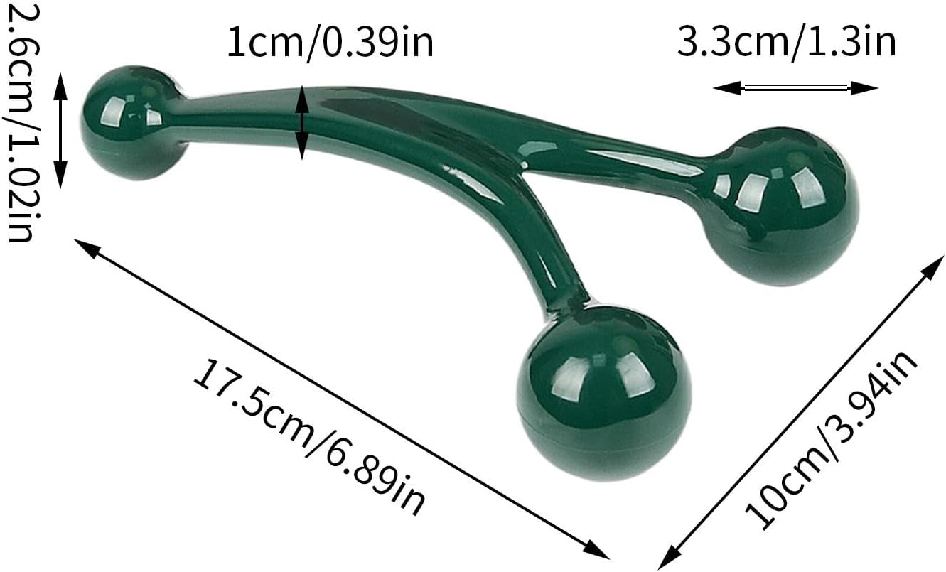 Neck Massage Roller Handheld | Y Design Handheld Body Massager Roller - Scientific Shoulder Foot Full Body Acupoints Press Facial Tool for Skin Care Routine image number 2