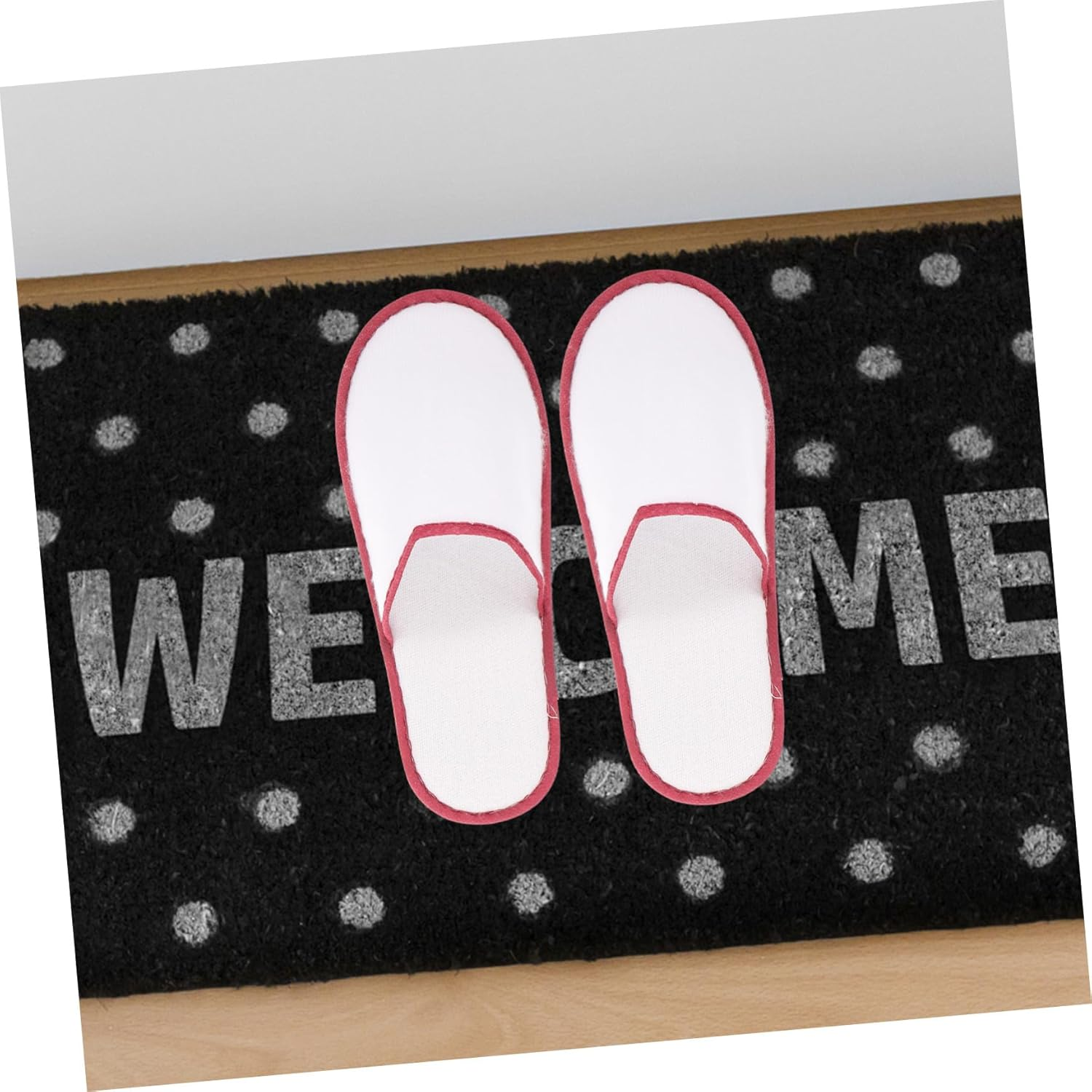 TOVINANNA 6Pairs Disposable Slippers Fleece Home Slippers for Guests Wedding Spa Bathroom image number 2