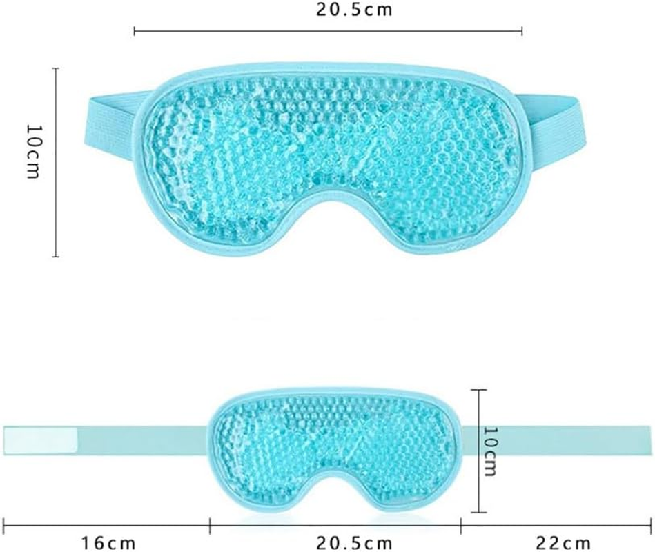 Heatunk Soothing Light Blue Cooling Eye Mask | Reusable Hot/Cold Gel Therapy | Relief for Puffy Eyes, Migraines, Headaches & Dark Circles image number 3