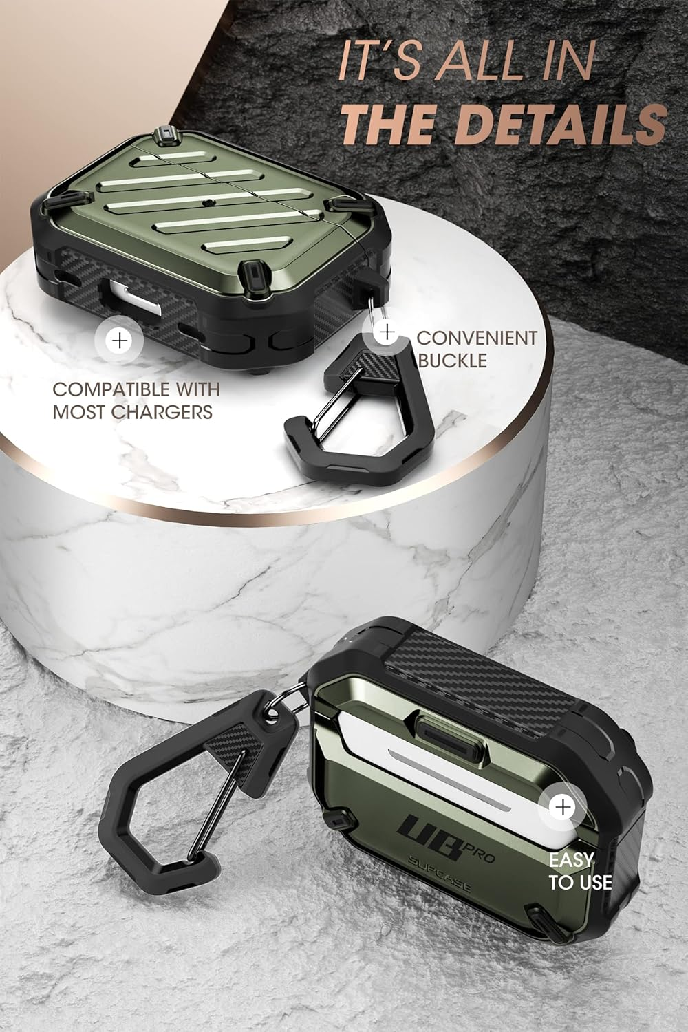 SUPCASE UBPRO CASE for AIRPODS (Darkgreen) image number 3