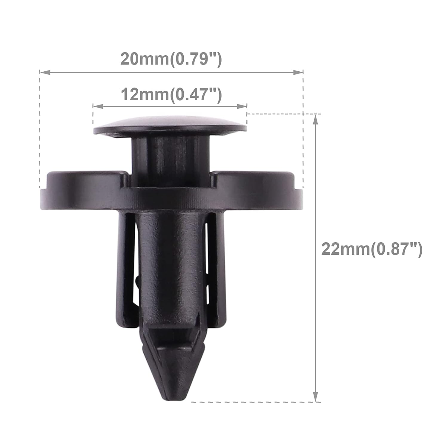 Kinstecks 100PCS Fender Clips Nylon Push-Type Bumper Fender Trim Panel Clips Fastener Rivet Retainer Clips for Nissan Infiniti 01553-09321