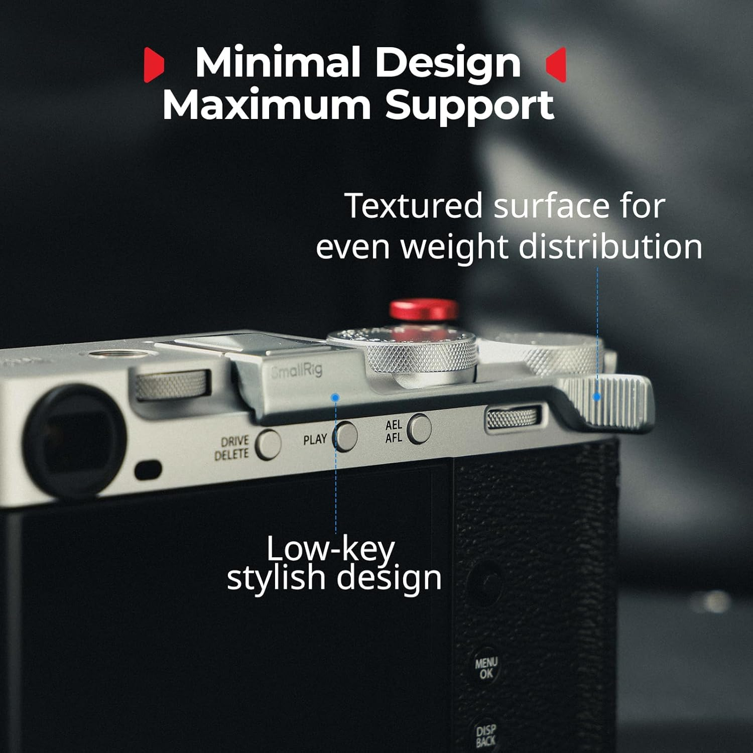 SMALLRIG Thumb Grip with Hot Shoe Cover for FUJIFILM X-E5 (Silver) - 5451 image number 4