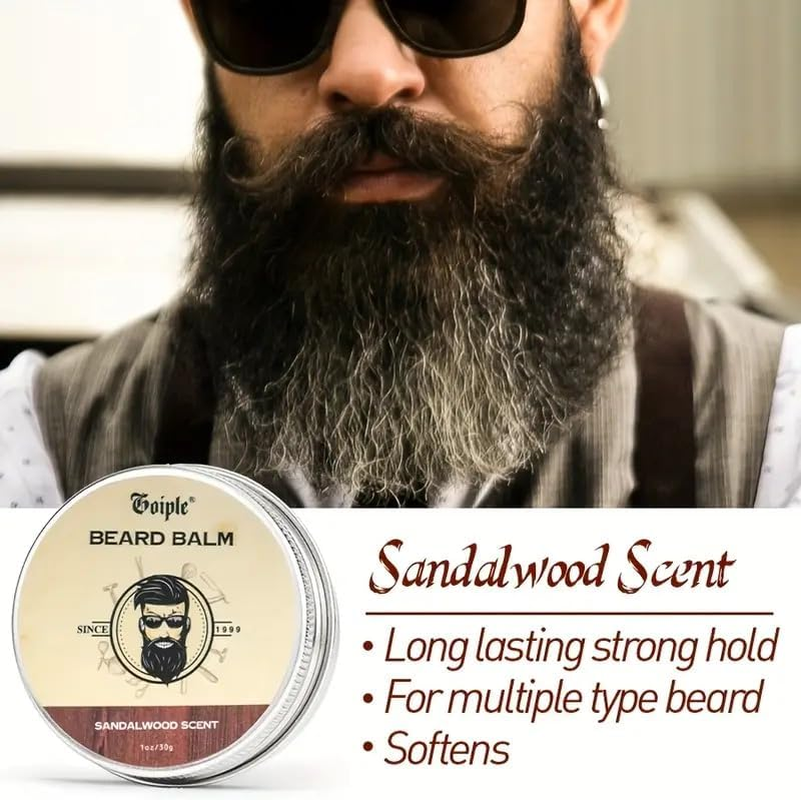 Goiple Beard Balm, Sandalwood Scent, Moisturising Beard Care, 30G