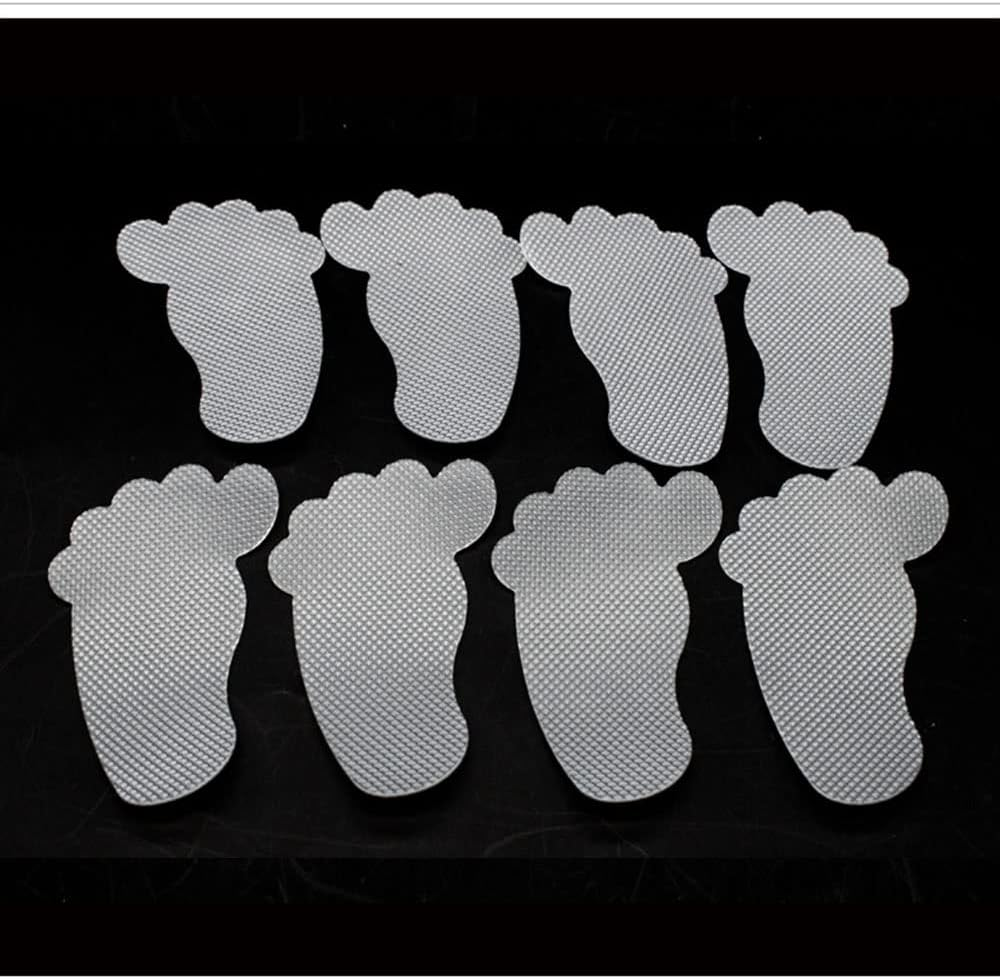16 Piece Footprint Shape anti Slip Shower Stickers,Bath Tub Non-Slip Sticker,Safety Shower Treads Adhesive Appliques with Premium Scraper(Transparent Color) image number 4