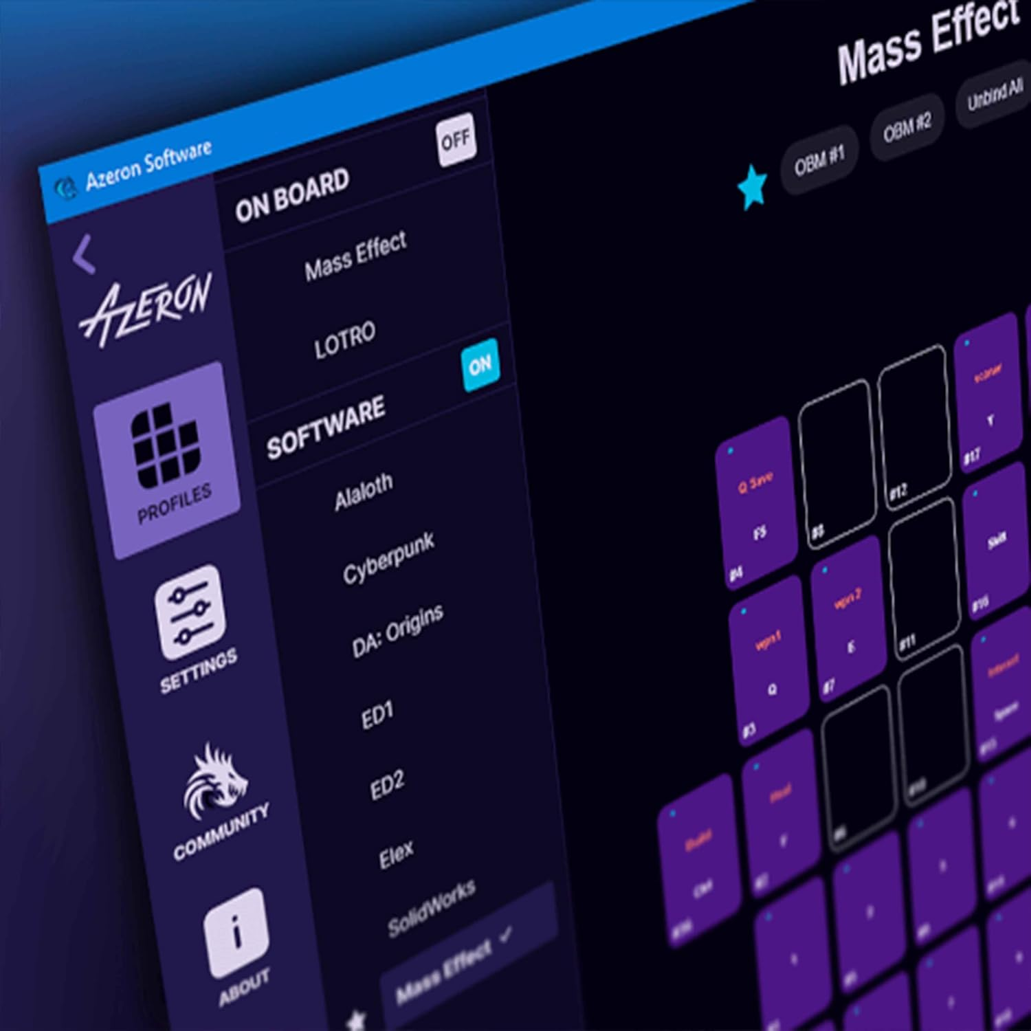 AZERON Gaming Keypad, Programmable One Handed Gaming Keyboard, with Hall Effect Analog Thumbstick and 30 Programmable Keys, 3D Printed Customized Keypad, for Righties (Black, Cyborg Ll) image number 6