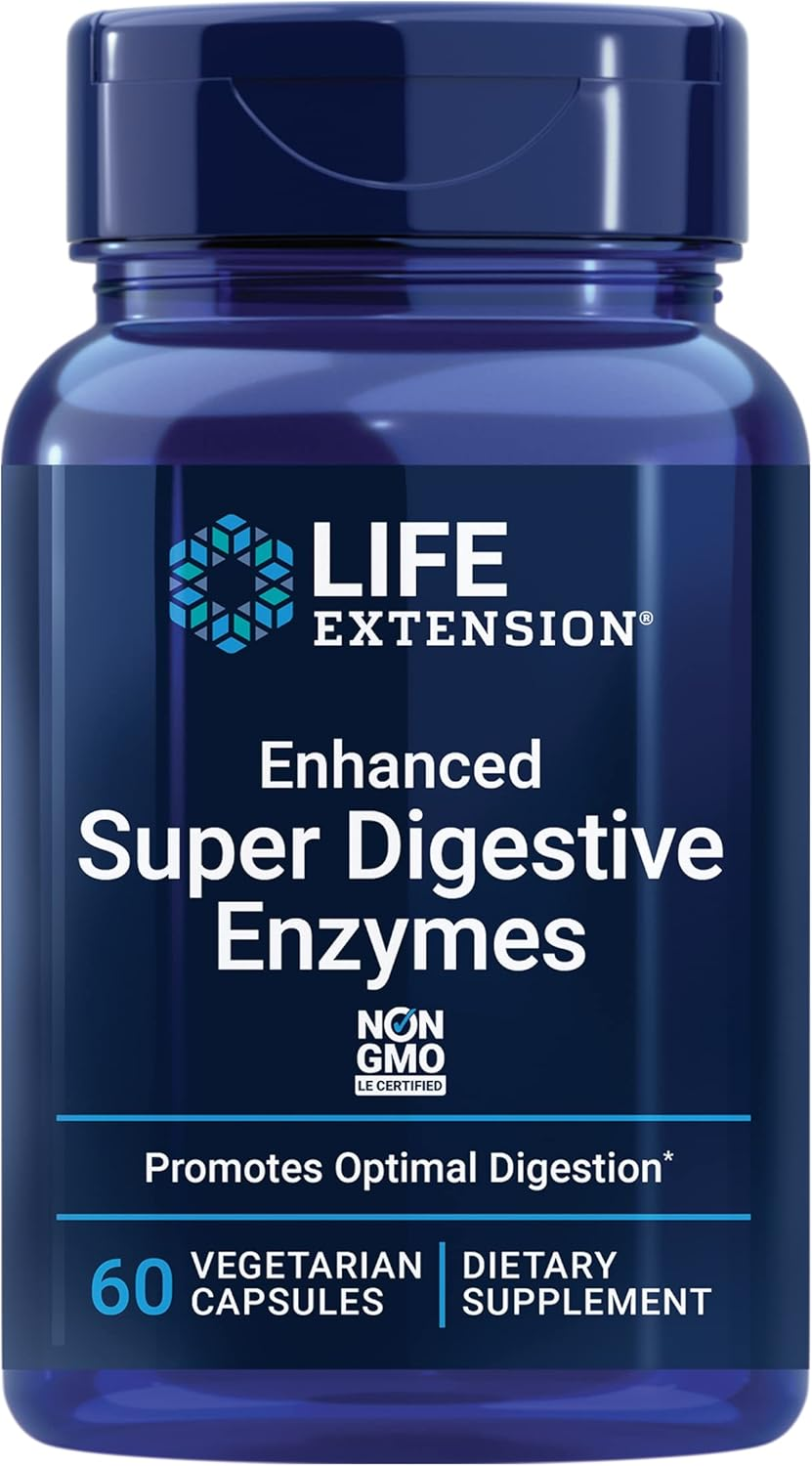 Life Extension Enhanced Super Digestive Enzyme, 60 Vegetarian Capsules image number 1