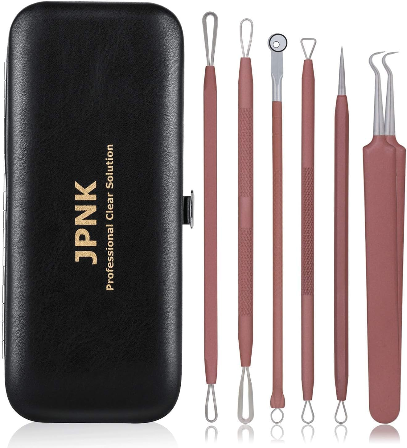JPNK Pink&Black Blackhead Remover Pimple Comedone Extractor Tool Z-Black