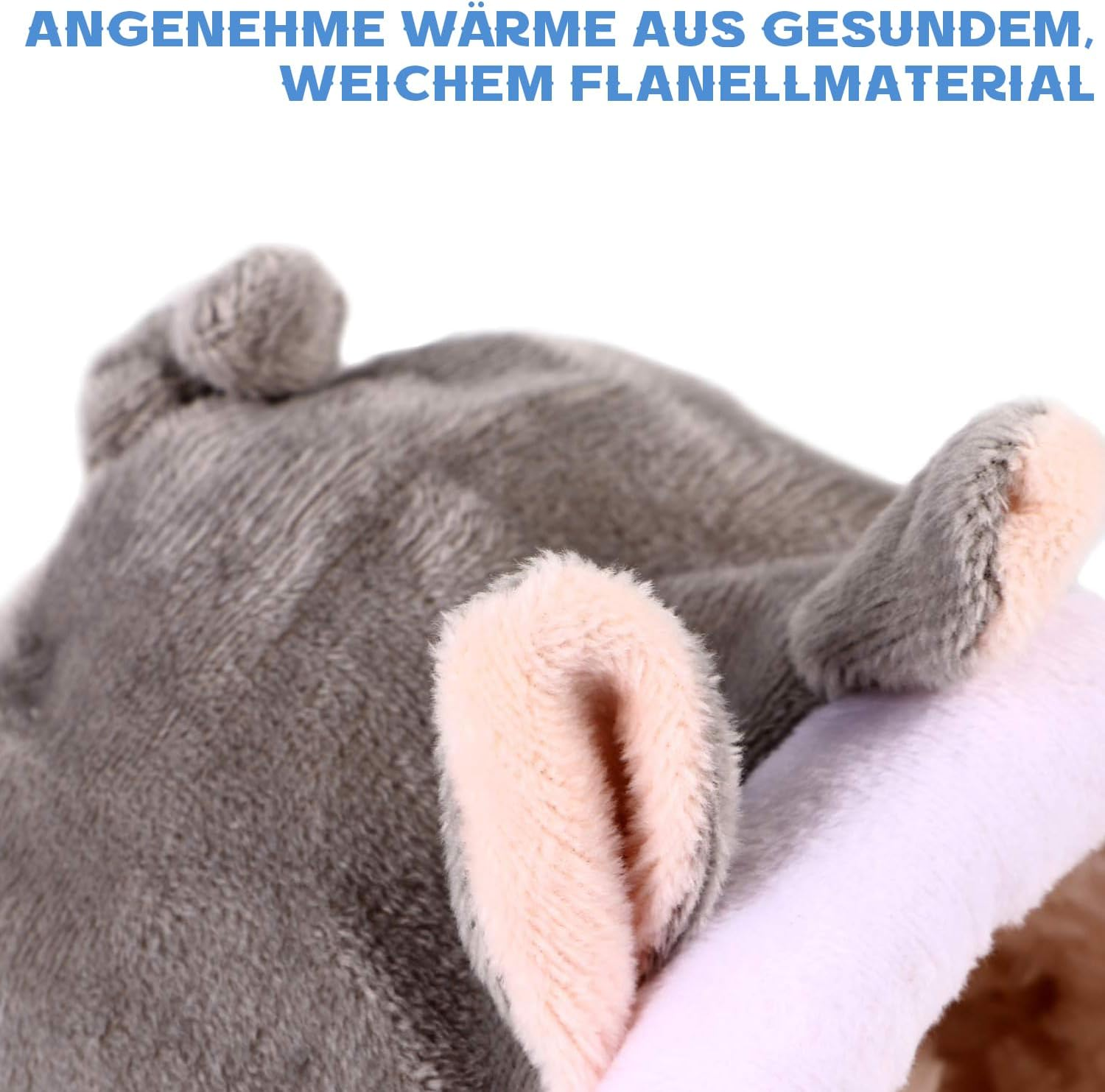 Norhogo Rat Hamster House Bed Winter Hedgehog Cuddle Sack Small Animal Pet Cave Cage Nest Accessories Mini Cute Cotton (L) image number 1