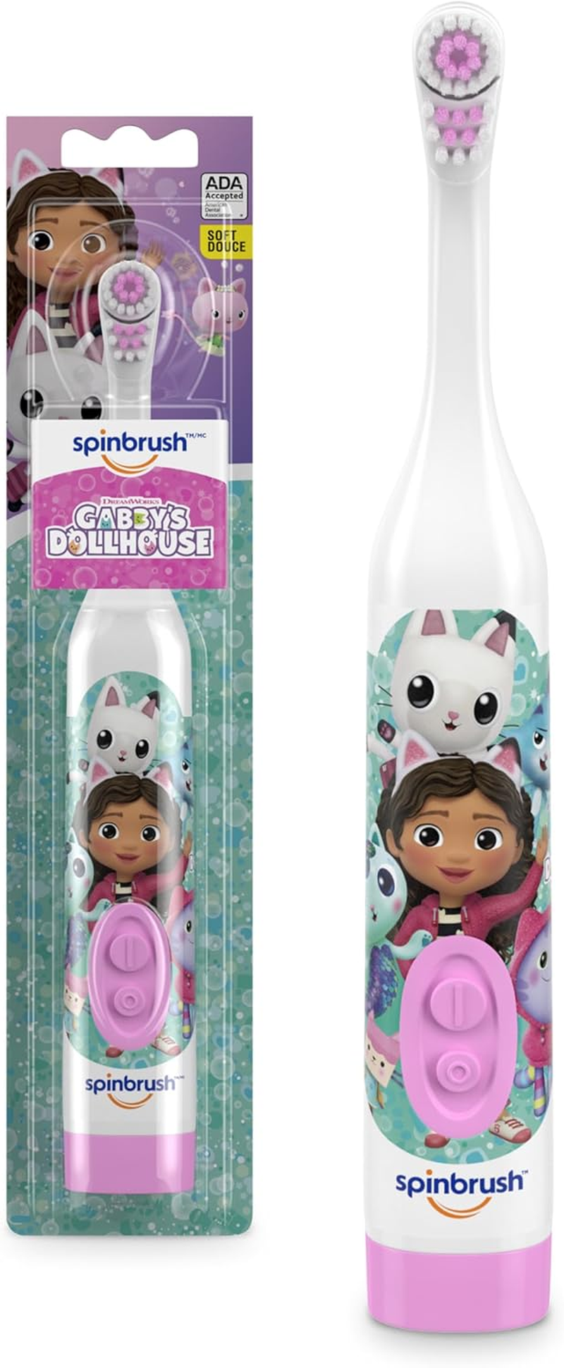Spinbrush Gabby'S Dollhouse Kids Electric Battery Toothbrush image number 5
