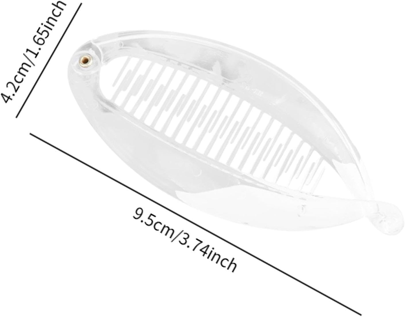 Frediuo Banana Hair Clip for Thin Hair,Classic Hair Barrette,Fashion DIY Hair Hair Accessories,Fishtail Banana Hair Clip,Hair Clamp, Clear image number 5