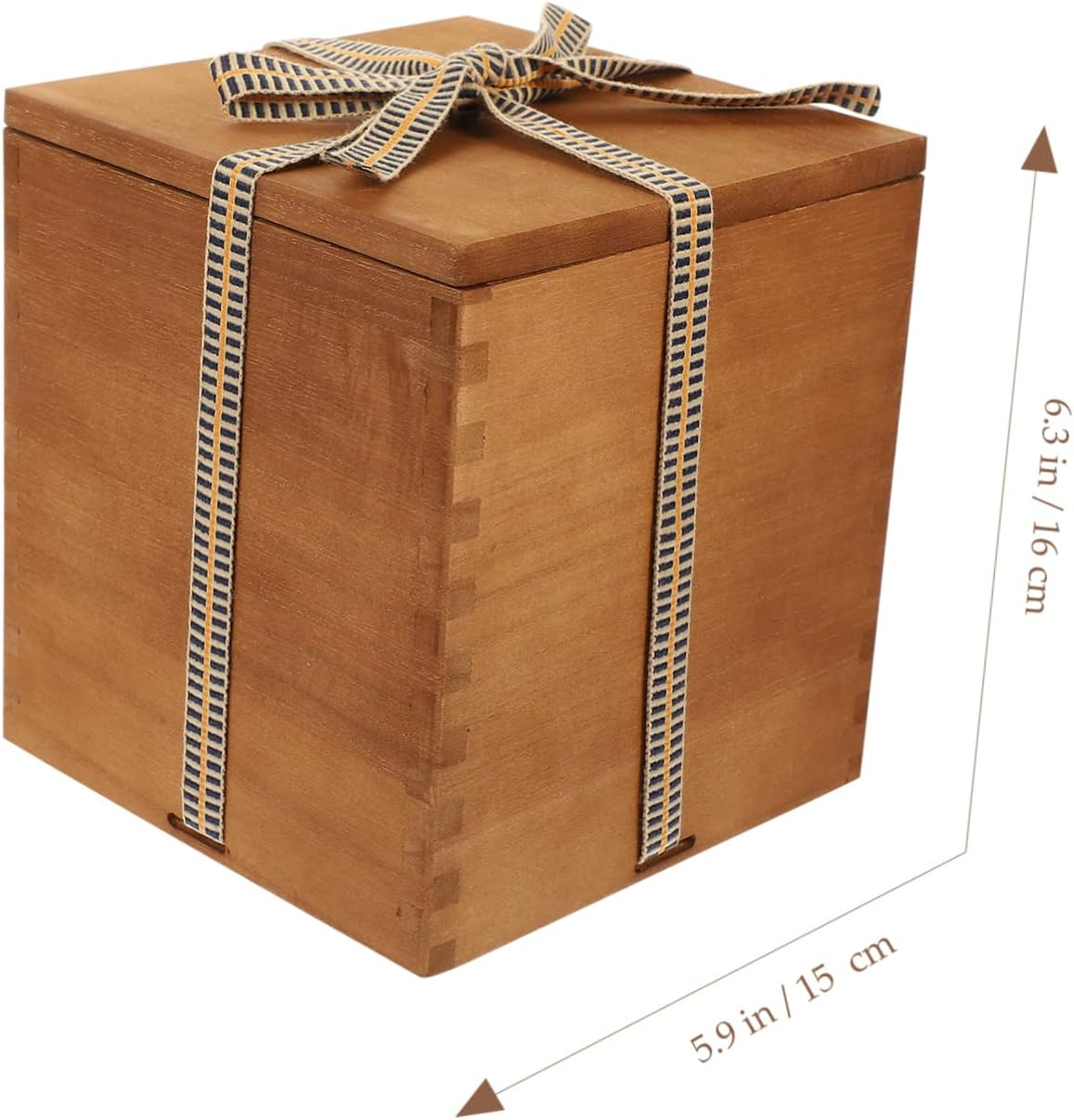 Vintage Style Ceramic Teacup and Vase Wooden Storage Box Lid Packaging Wooden Keepsake Box for Home Sundries and Decorative Display image number 5