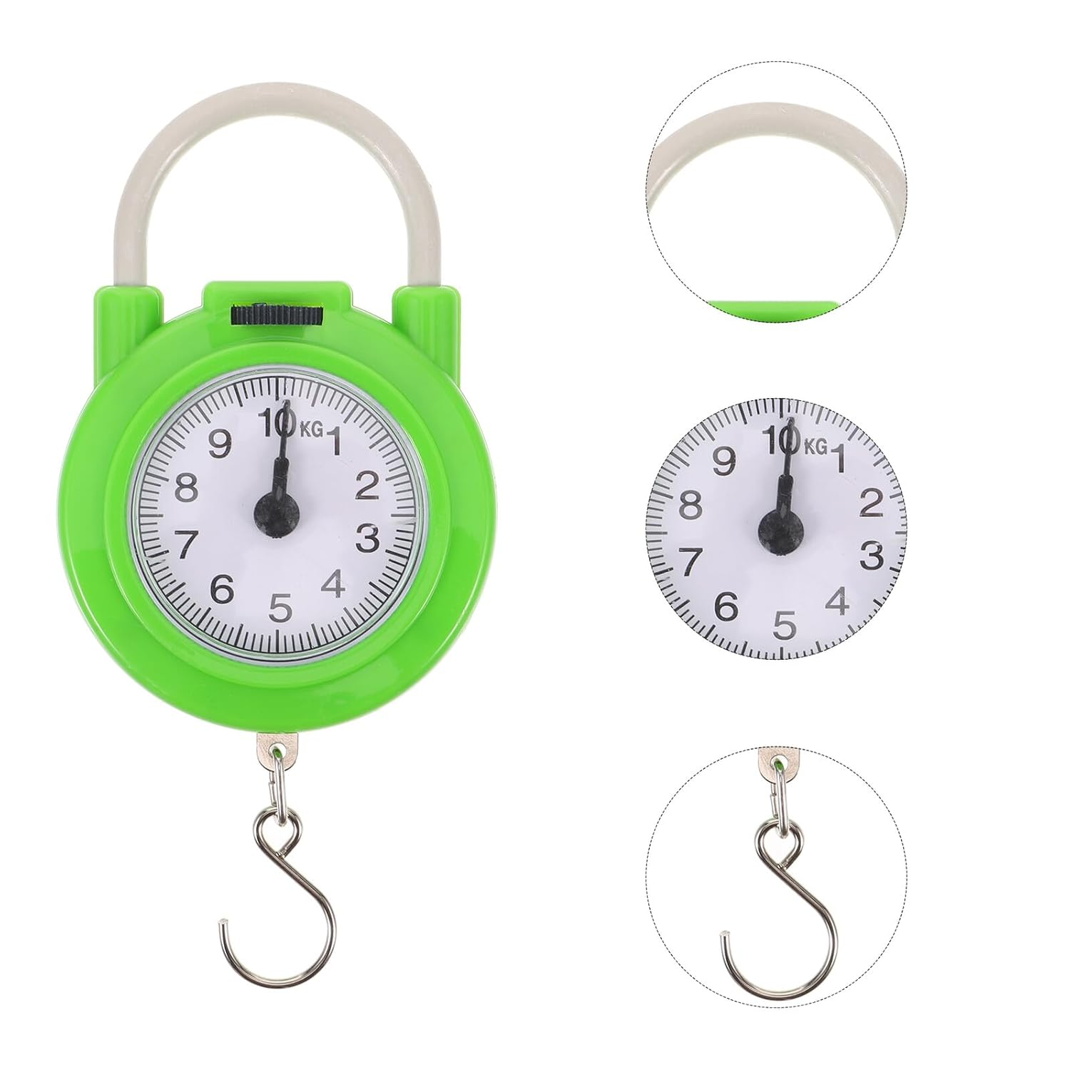 NIYANGLE Portable Travel Suitcase Scale with Hook High-Precision Manual Spring Luggage Weight Scale for Travel and Home Use Fluorescent Green image number 6