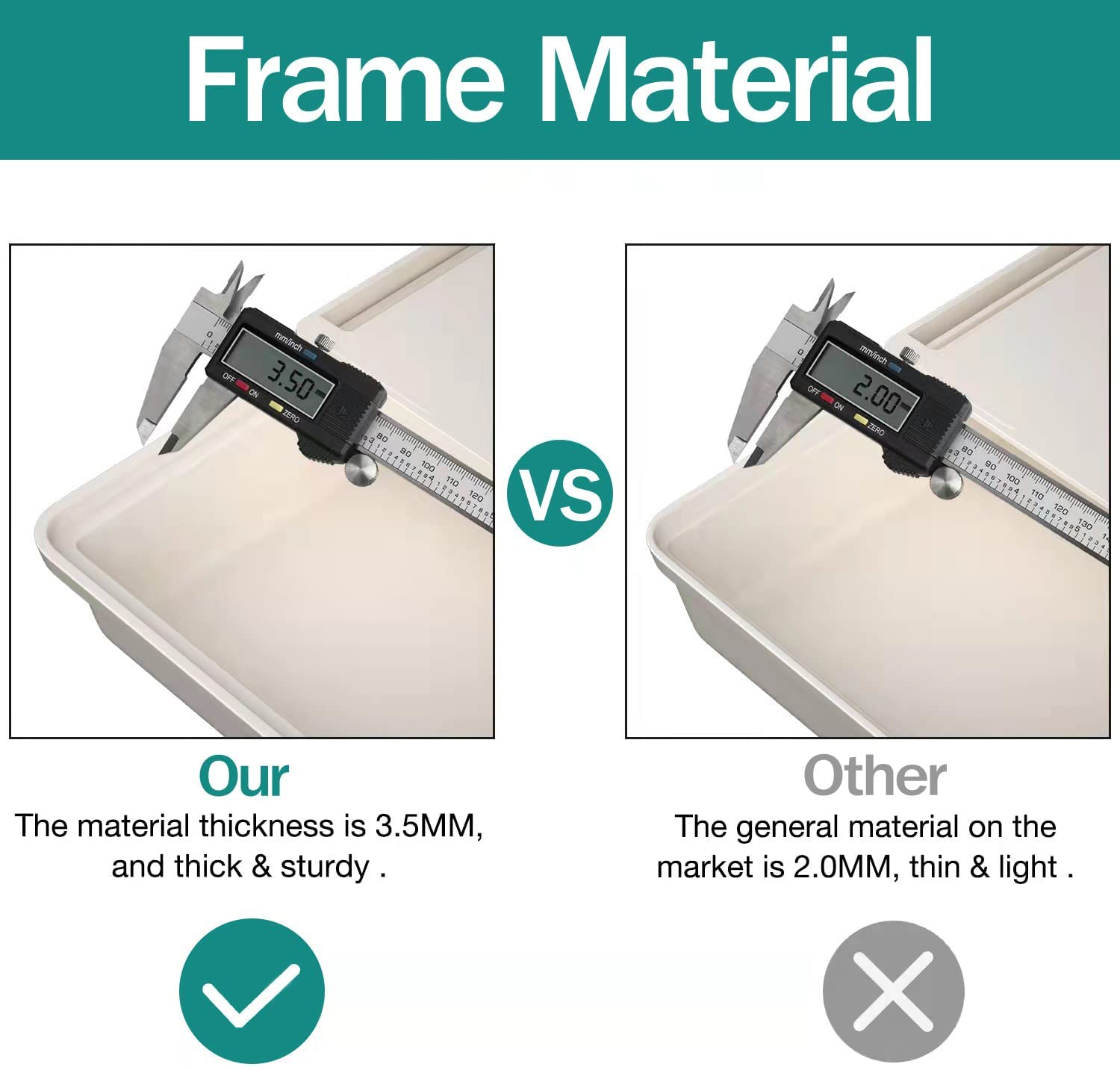 Hidden under Table Desk Drawer Storage Organizer 2 Pack,Self-Adhesive under Office Desktop Pencil Tray Drawer,Under Table Storage Tray Drawer for Kitchen image number 3