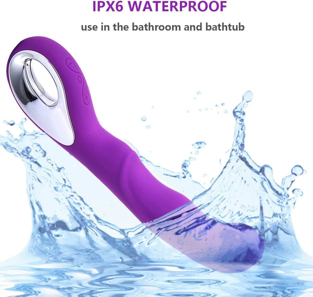 YUKAIONE G-Spot Vibrator for Women, Washable Dildo with Powerful Vibration, Pleasurable Adult Sex Toy for Female & Couples (Purple) image number 5