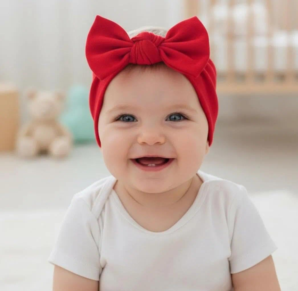 Cotton Infant Headbands with Bow Design - Handmade Baby Hair Bands for Everyday & Special Occasions image number 6