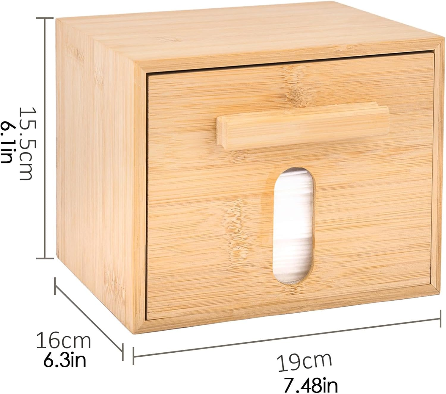 Face Towel Box, Clean Towel Holder, Makeup Remover Wipes Container 7.48X6.3In, Stylish and Functional Container, Cosmetics Organizer for Bathroom, Living Room image number 4