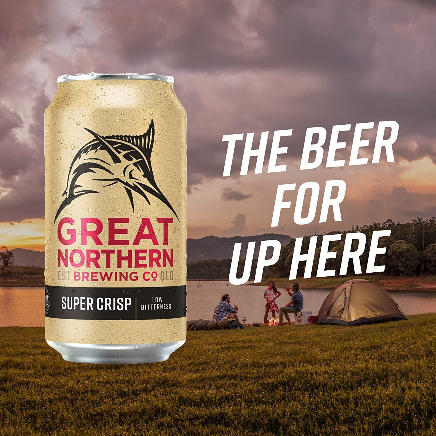 Great Northern Super Crisp Lager, Smooth & Refreshing Finish, 3.5% ABV, 375Ml (Case of 24 Cans)