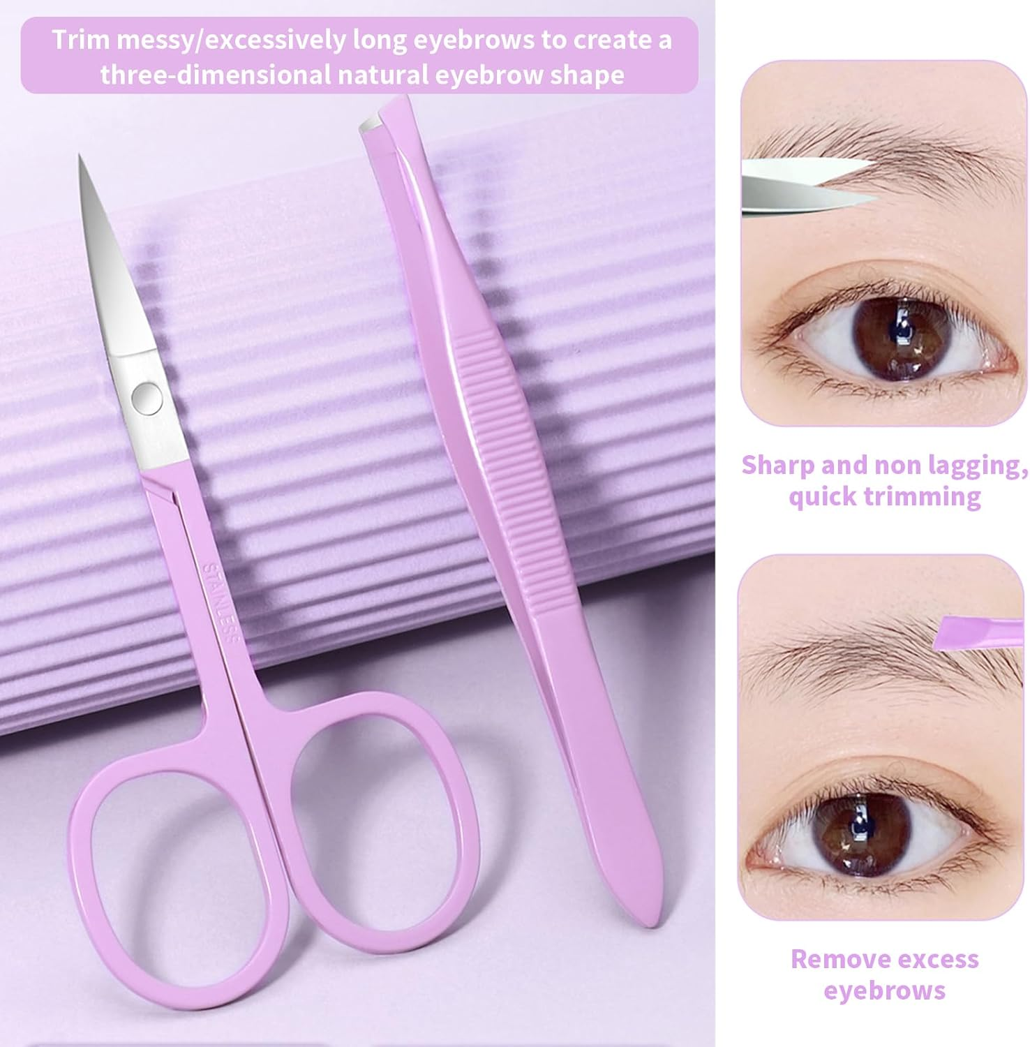 13-In-1 Nail Kit, Manicure Set with Tweezers/Nail File/Nail Clippers/Cuticle Trimmer/Facial Care Tools, Professional Manicure & Pedicure Set, Travel Portable Nail Cutter Set for Men Women (Purple) image number 1