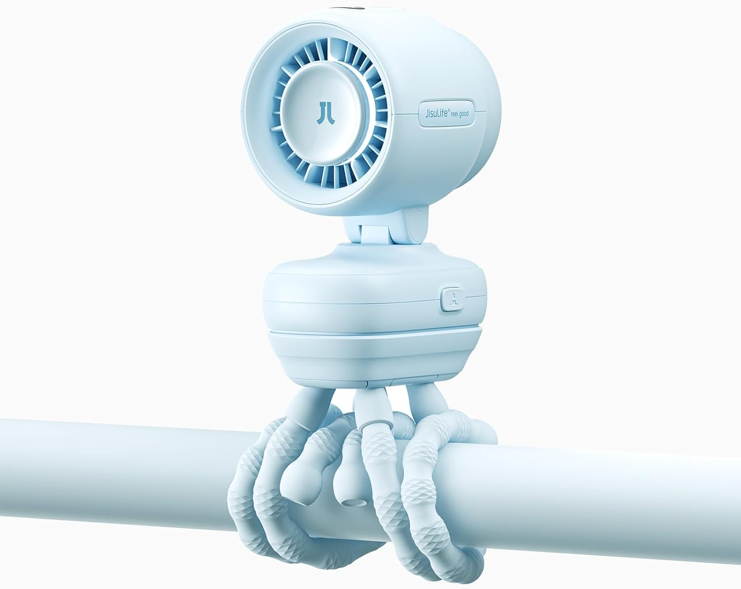 JISULIFE 2026 Stroller Fan &ndash; Small & Stylish with 38H Cooling, Soft Night Light, One‑Click Detachable for Stroller or Desk, Safe Baby Fan for Crib Car Seat Nursery Travel, Gifts for Baby Mom (Yellow)