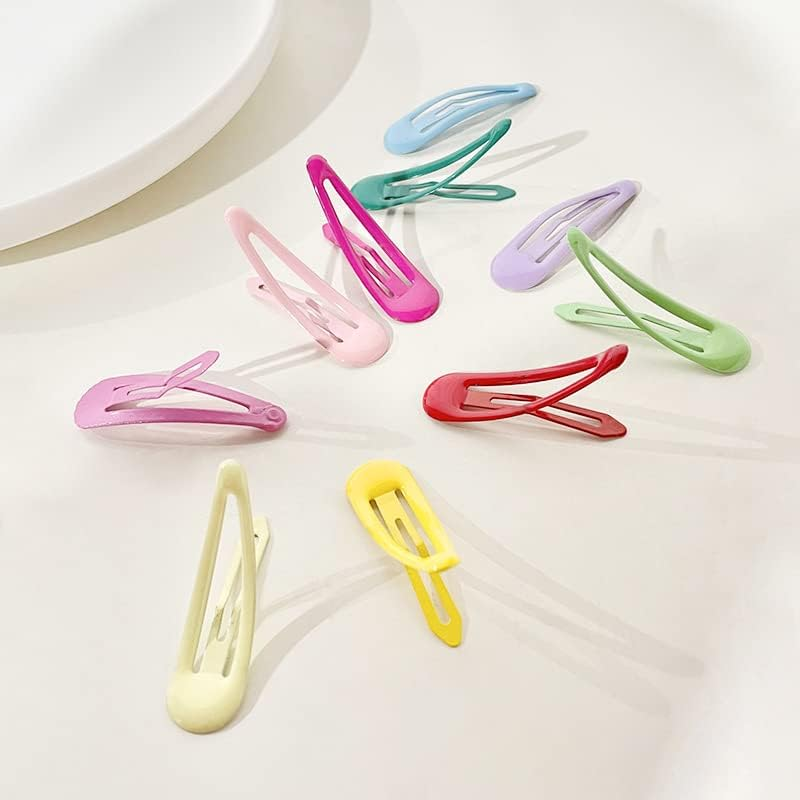 40PCS Snap Hair Clips Baby Girls Metal Colorful Hair Barrettes Toddler Hair Clips Non-Slip Small Hairpin Hair Accessories Drop Oil Protection for Kids Teens Women image number 2
