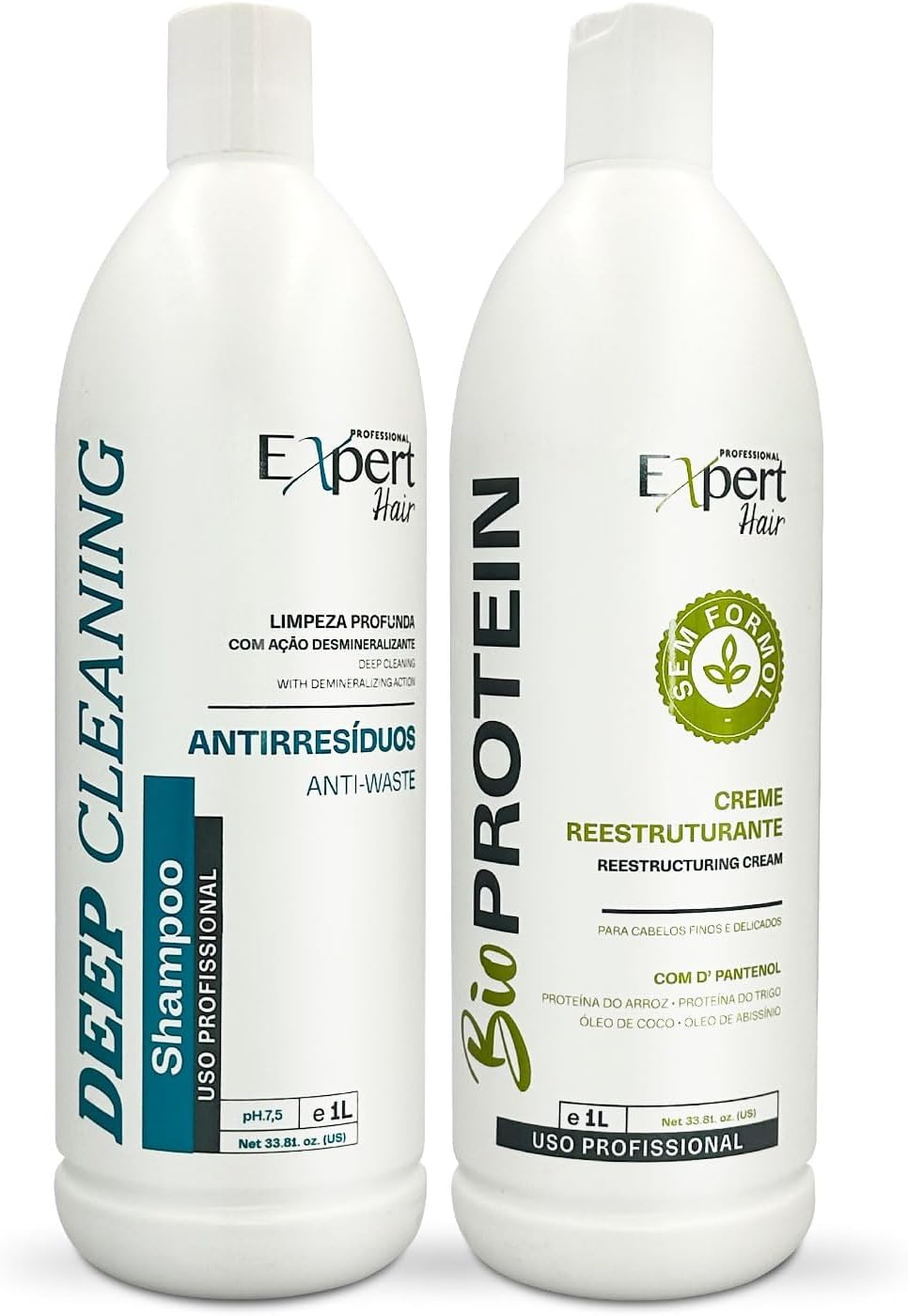 Bio Protein Organic -Formaldehyde-Free, Straightening- Keratina Para Alisar El Pelo, Keratina Organica Sin Formol Para Alisar El Pelo, anti Residue Shampoo Set for All Hair Types image number 4