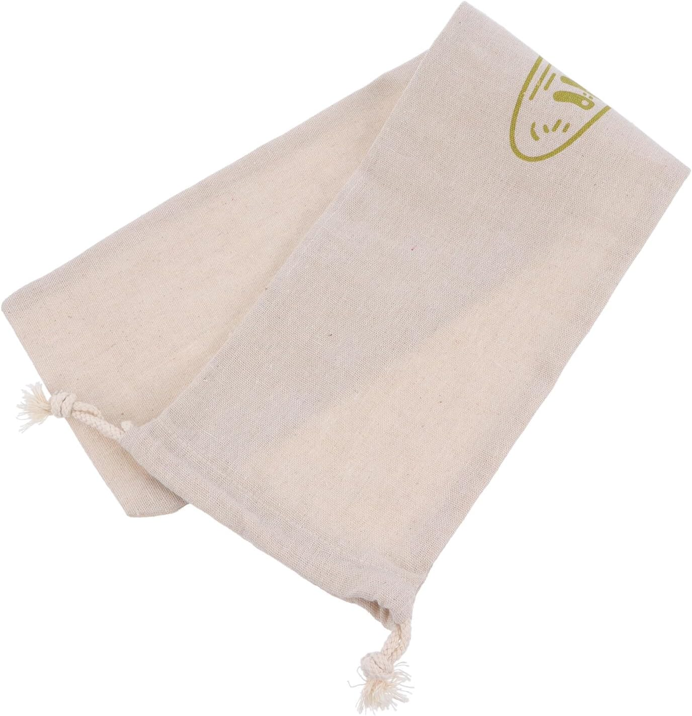 QUMIIRITY Organic Linen Bread Bag with Drawstring Closure Reusable Unbleached Cotton Storage Pouch for Homemade Bread Fruits Vegetables and Snacks Multipurpose Grocery Storage Bag image number 2