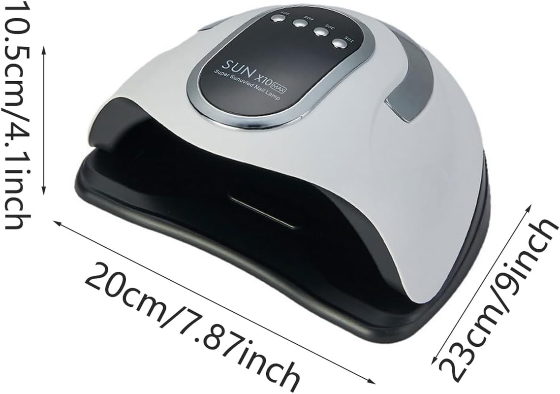 AIMALL Sun X10 MAX 450W Nail Lamp, UV LED Nail Dryer, 66 LED Beads, Professional Polish Curing Machine, Multiple Timer Settings, Dual Light Source image number 2