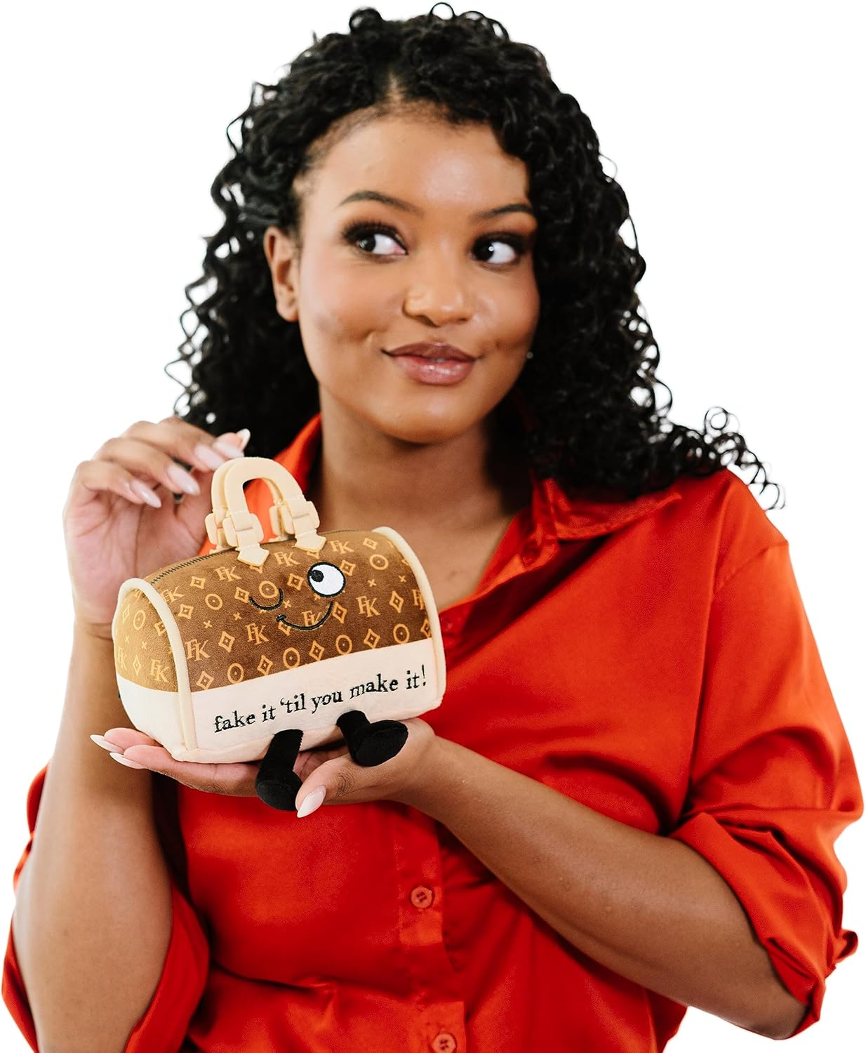 Punchkins "Fake It Till You Make It" Plush Handbag Plush Toy - Brown Western image number 5