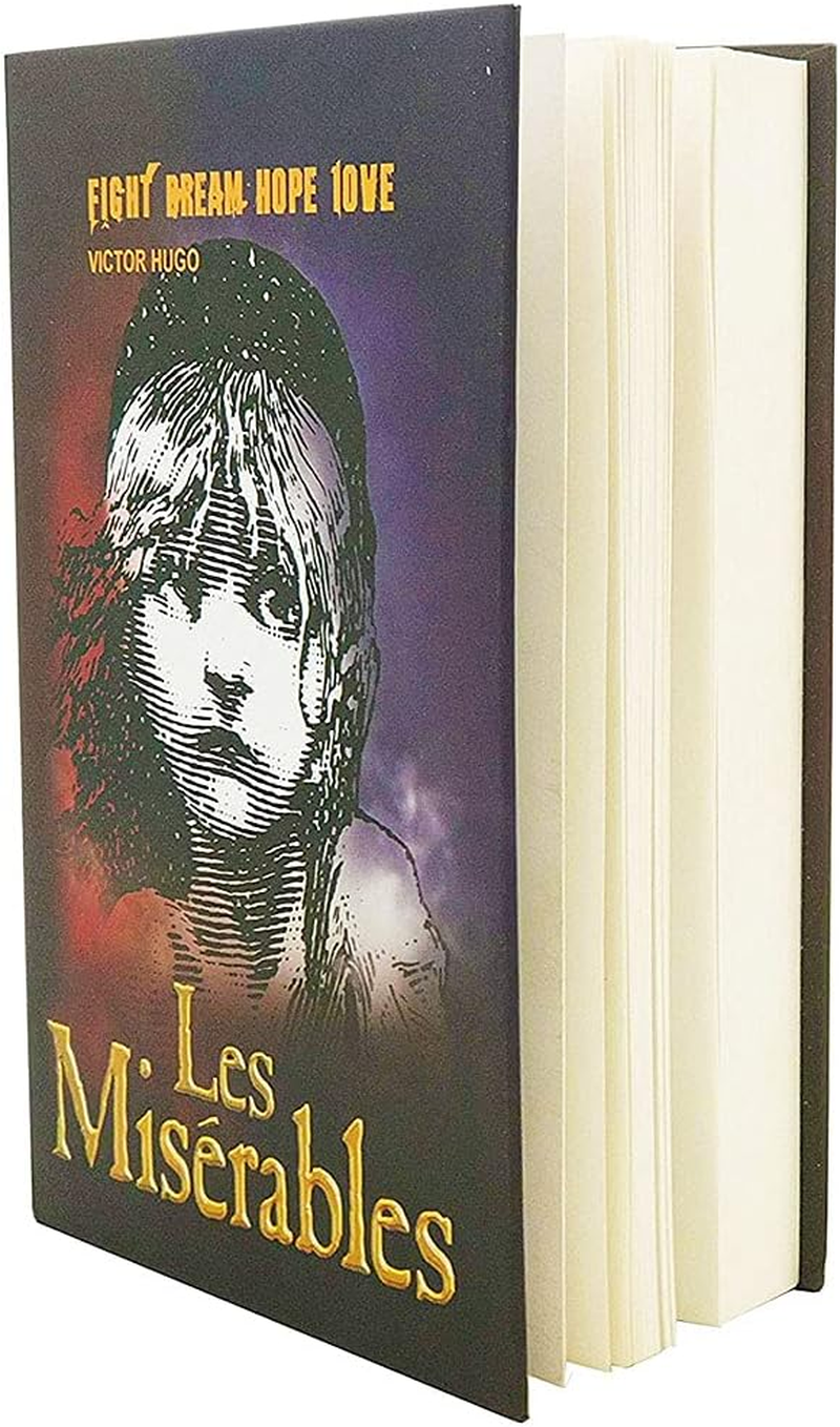 Booksafe Diversion Secret Real Book Hidden Safe with Key Lock Real Paper Book Locking-Les Miserables