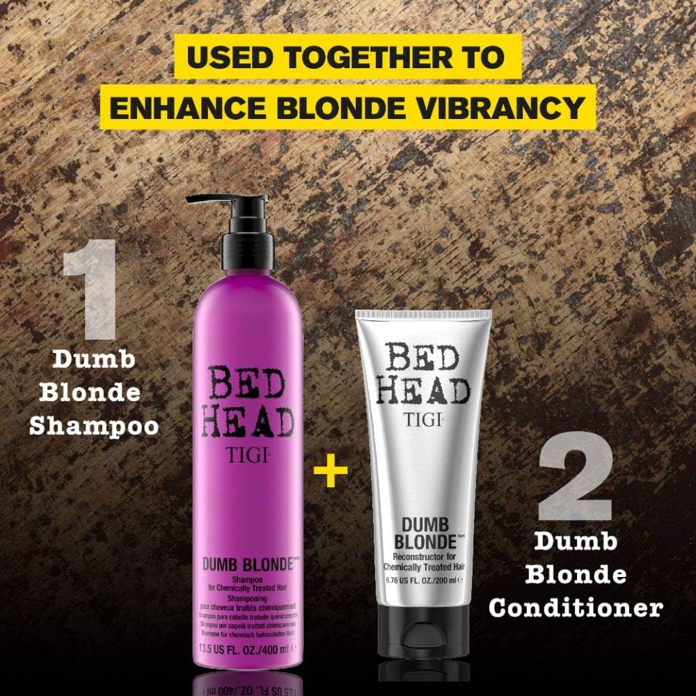 BED HEAD Dumb Blonde Shampoo for Natural Blonde or Chemically Treated Hair 400Ml